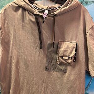 🖤Black N' Blanc T-shirt with chicken nugget pocket